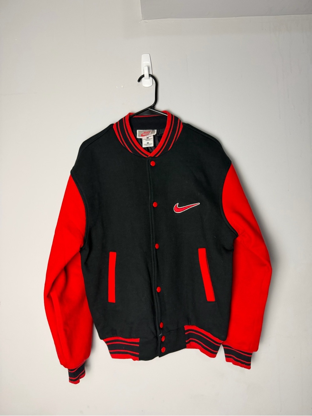 Vintage 1990s Bootleg Nike Swoosh Varsity Jacket